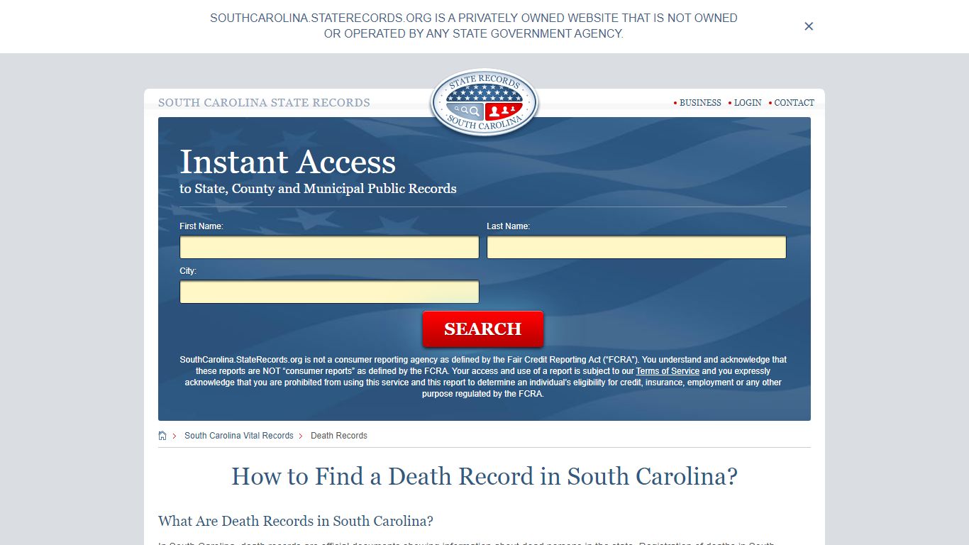 How to Find a Death Record in South Carolina?